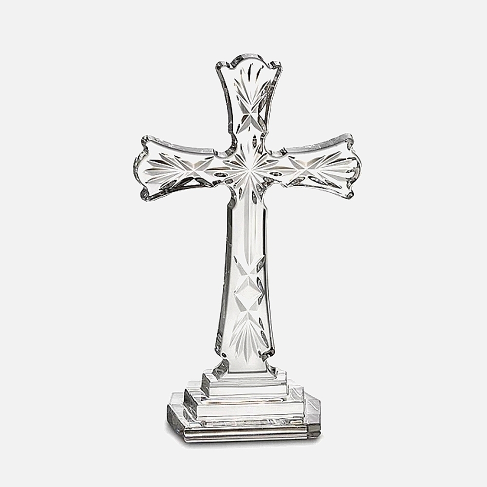 𝅺WATERFORD Crystal Standing Cross